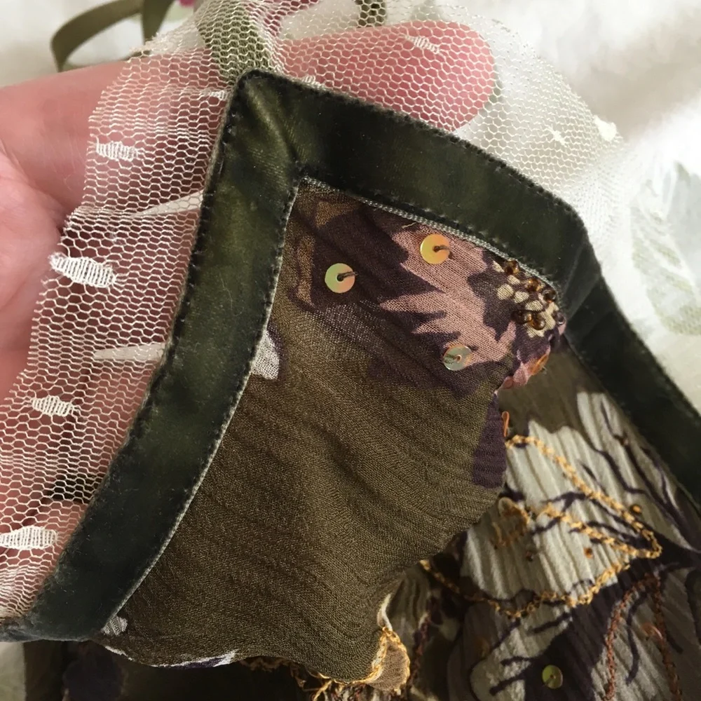 Floral Brown Camisole Top - Picture 2 of 5